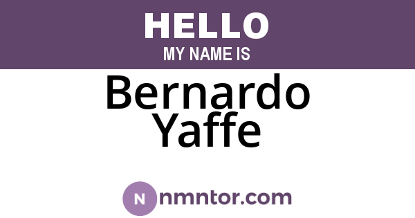 Bernardo Yaffe