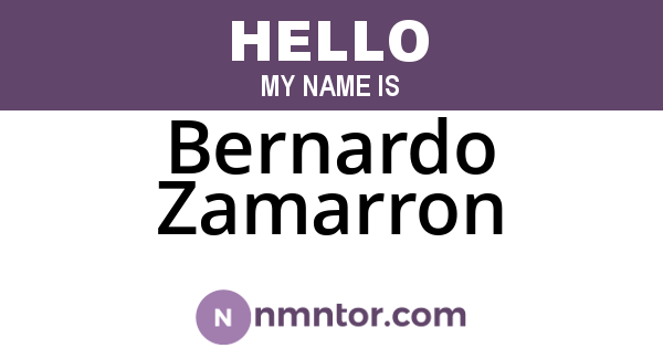 Bernardo Zamarron
