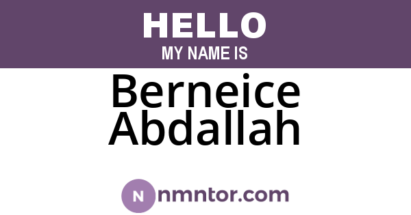 Berneice Abdallah