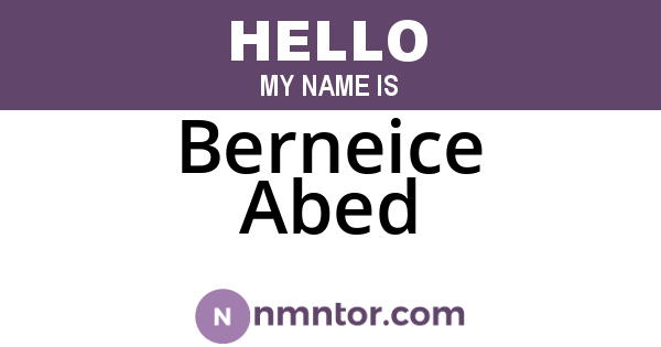 Berneice Abed