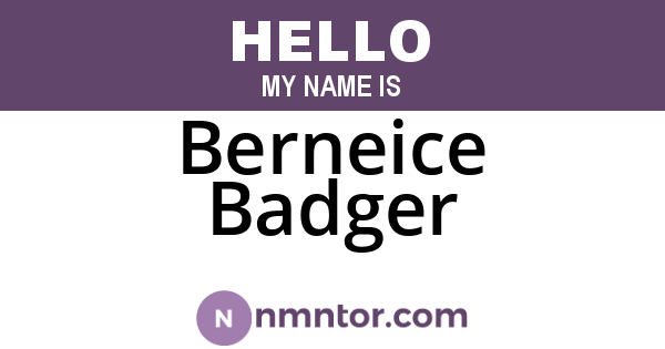 Berneice Badger