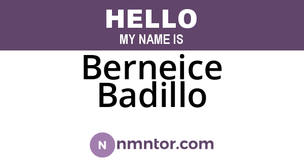 Berneice Badillo