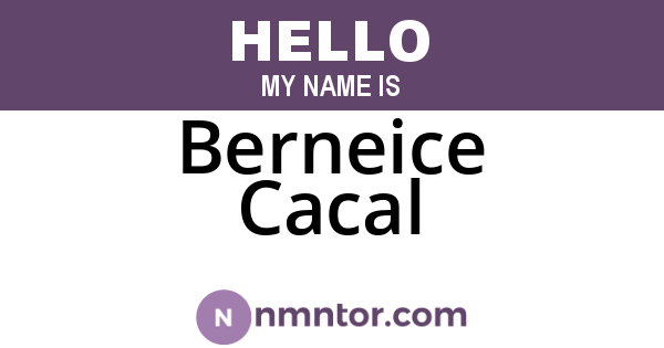 Berneice Cacal