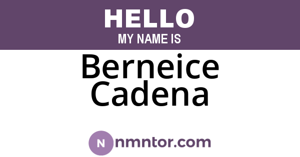 Berneice Cadena