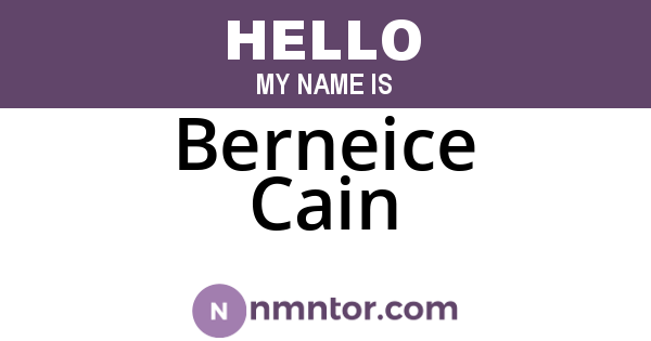 Berneice Cain