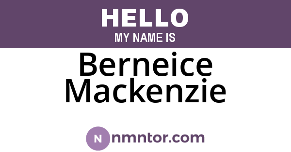 Berneice Mackenzie