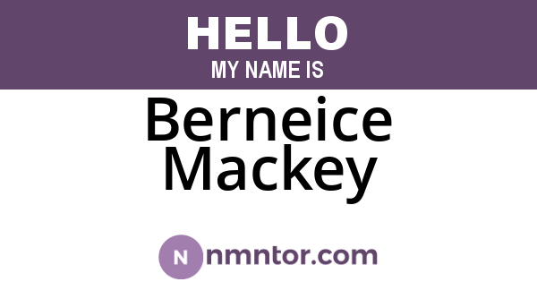 Berneice Mackey