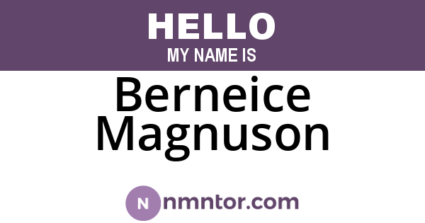 Berneice Magnuson