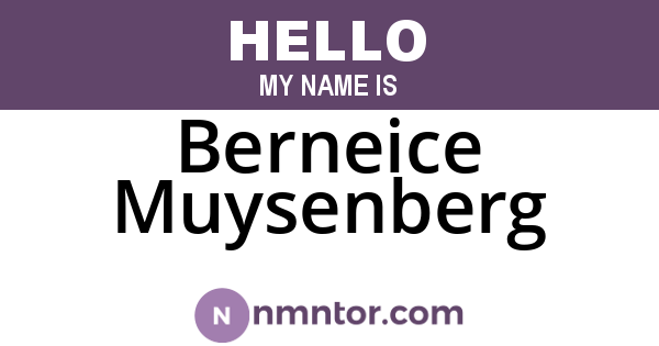 Berneice Muysenberg