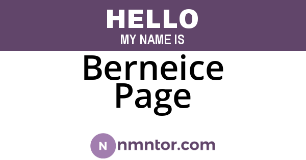 Berneice Page