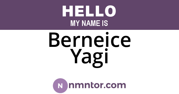 Berneice Yagi