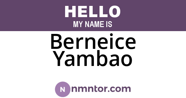 Berneice Yambao