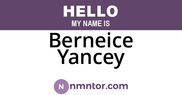 Berneice Yancey