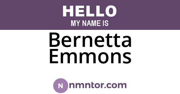 Bernetta Emmons