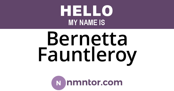 Bernetta Fauntleroy