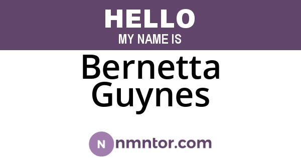 Bernetta Guynes