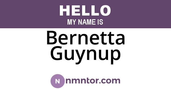 Bernetta Guynup