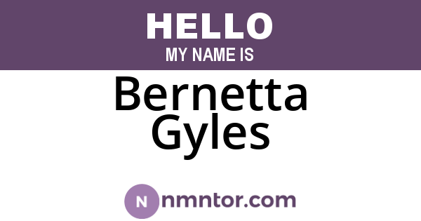 Bernetta Gyles