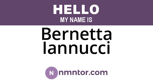 Bernetta Iannucci