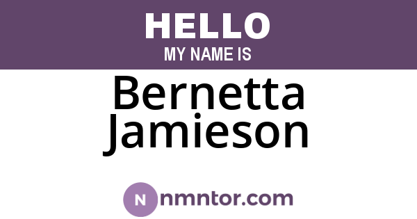 Bernetta Jamieson