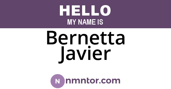 Bernetta Javier