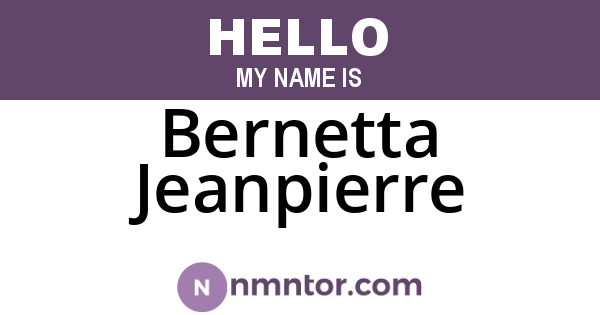 Bernetta Jeanpierre