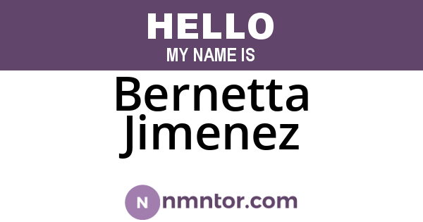 Bernetta Jimenez