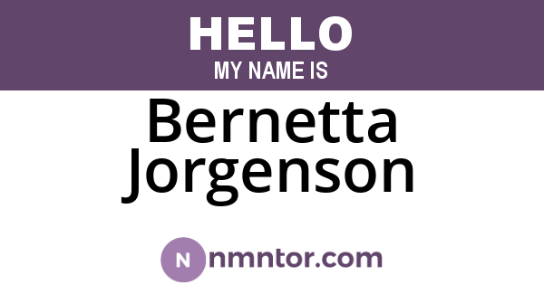 Bernetta Jorgenson