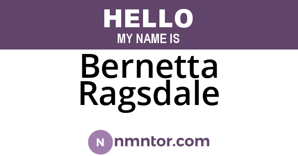 Bernetta Ragsdale
