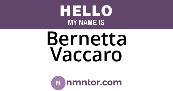 Bernetta Vaccaro