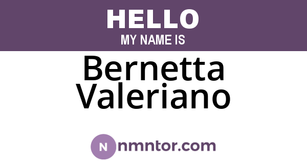 Bernetta Valeriano