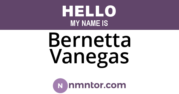 Bernetta Vanegas