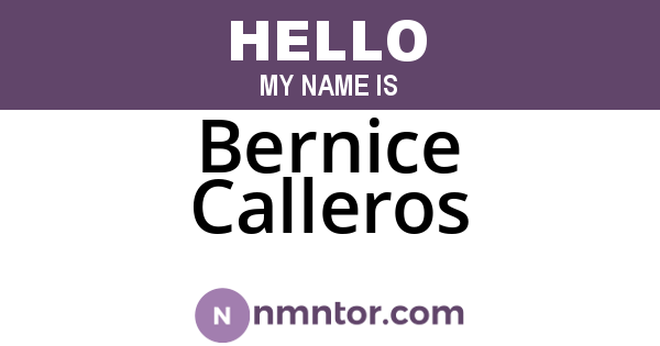 Bernice Calleros