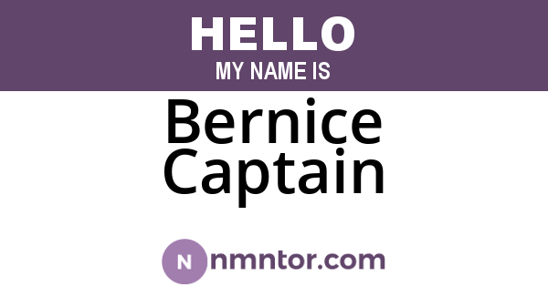 Bernice Captain