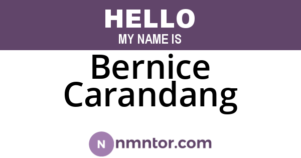Bernice Carandang