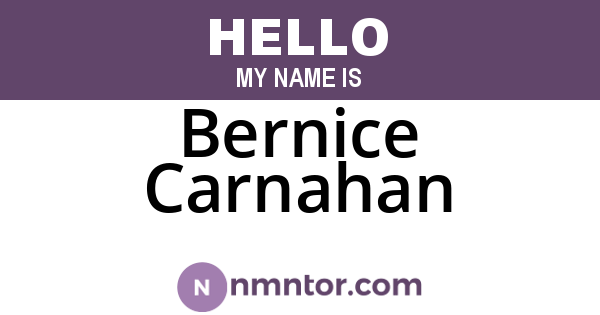 Bernice Carnahan