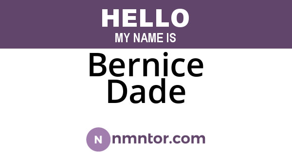 Bernice Dade