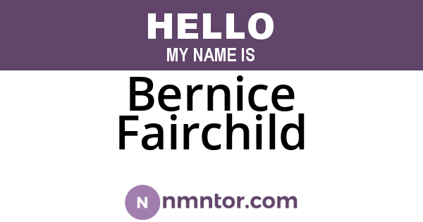 Bernice Fairchild