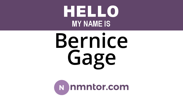 Bernice Gage