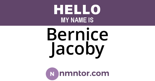Bernice Jacoby