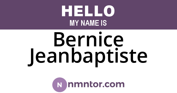 Bernice Jeanbaptiste