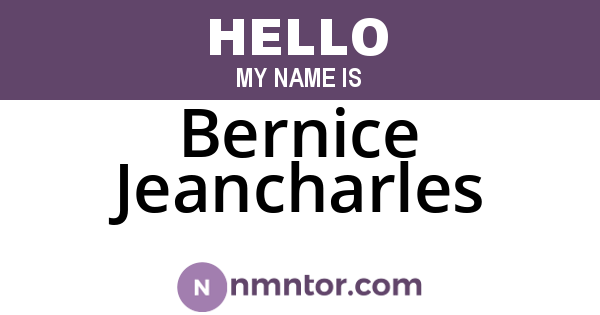 Bernice Jeancharles