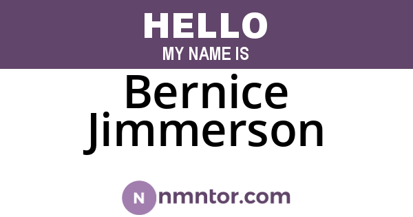 Bernice Jimmerson