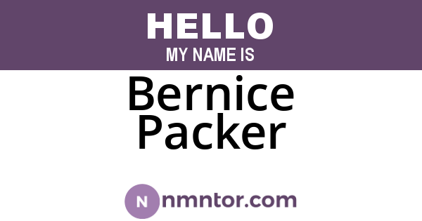 Bernice Packer