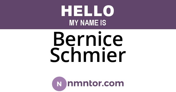 Bernice Schmier