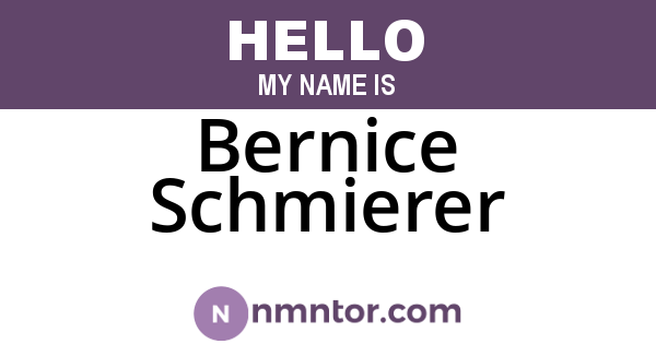 Bernice Schmierer