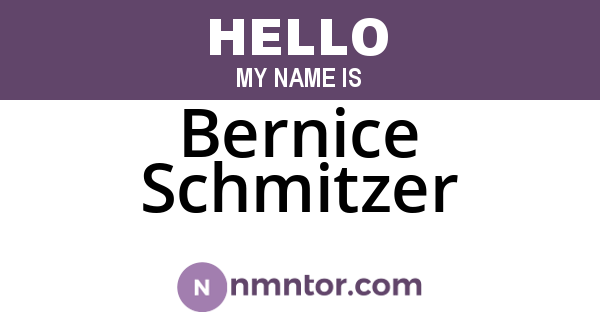 Bernice Schmitzer
