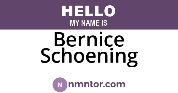 Bernice Schoening