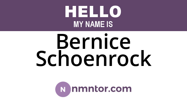 Bernice Schoenrock