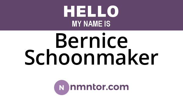 Bernice Schoonmaker